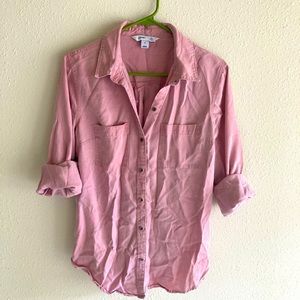 Pink button up shirt